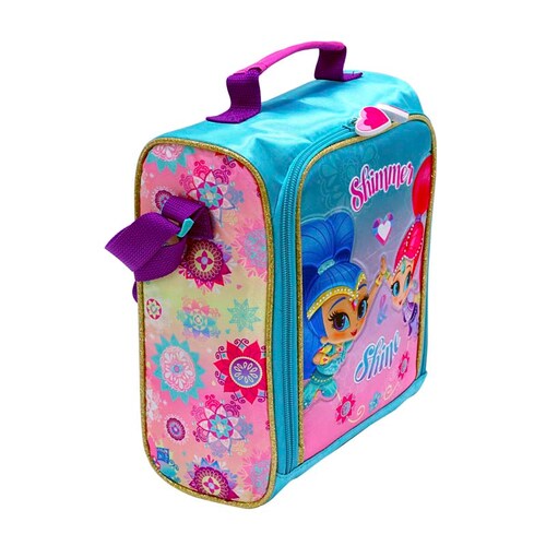 Lonchera Escolar ATM PACKS, Shimmer & Shine 5345-Verde con Rosa