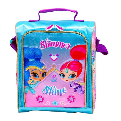 Lonchera Escolar ATM PACKS, Shimmer & Shine 5345-Verde con Rosa