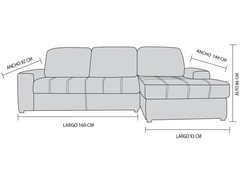 Sala Modelo Venecia Chaise Longue Varios Colores - Kessa.