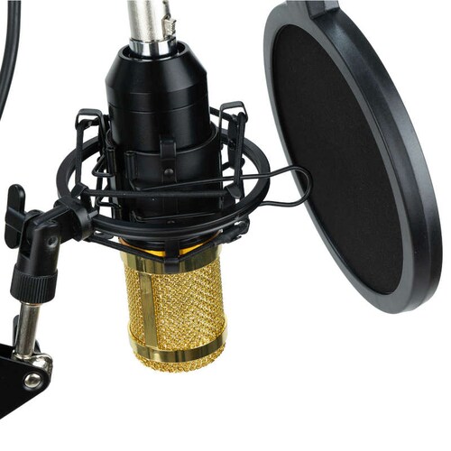 Microfono Condensador Set con Accesorios de Grabacion