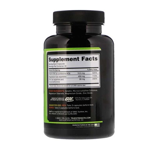 Suplemento Optimum Nutrition Zma 90 Cápsulas
