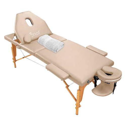 Cama De Masaje Portátil Onof Plegable Con Estuche - Beige