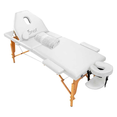 Cama De Masaje Portátil Onof Plegable Con Estuche - Blanco