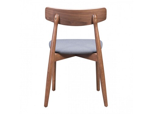 Silla De Comedor Modelo Newman Nuez/Gris - Kessa.
