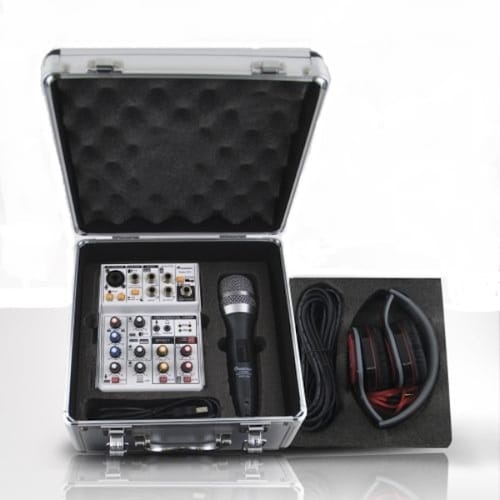 Kit para Estudio STUDIO4KIT Soundtrack Mezcladora 4 canales Mezcladora pasiva Audifonos y Microfono
