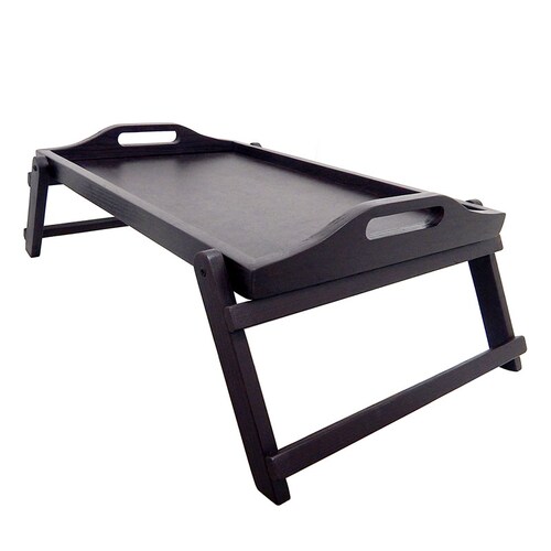 Mesa De Servicio Plegable Deluxe Color Chocolate
