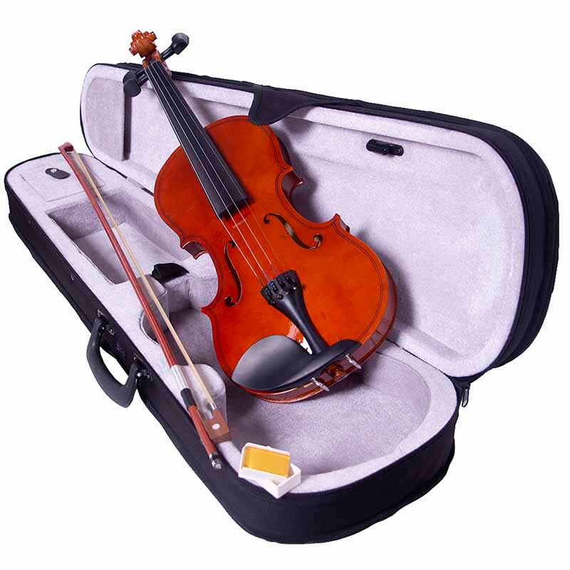 adecuado para un niño arco vivo tono redondo Basic II cálido tamaño 1/4 estuche fabricante de violín de Hamburgo palo de rosa colofonia cuerdas de marca Acústica Conjunto de violín Sinfonie24 