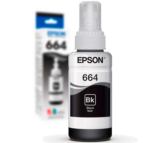 Botella De Tinta Epson T664 L310 L380 L575 Negro T664120-AL