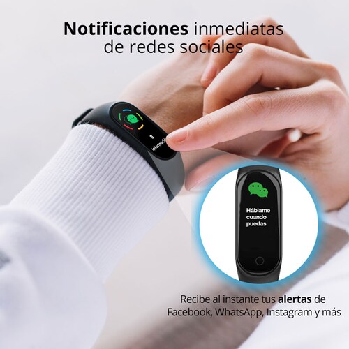 Redlemon Pulsera Inteligente Fitband Sport Monitor Ritmo Cardiaco, Presión, Podómetro, 2 Correas de Regalo