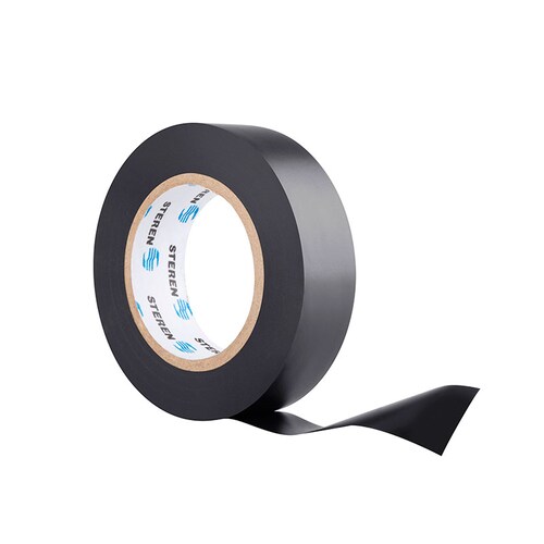 Cinta Aislar Pvc Negro 18 Metros Adhesiva Steren