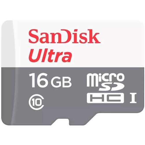 Memoria Micro SD 16GB Sandisk Ultra Clase 10 SDSQUNS-016G-GN3MA 