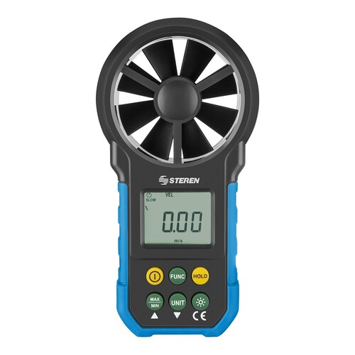 Anemómetro Medidor Digital Flujo Velocidad Aire Steren