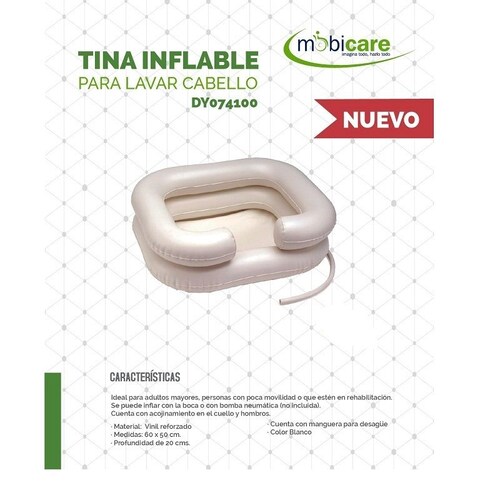 Tina Inflable Lavar Cabello 60x50x20cm Mobicare