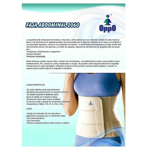 Faja Abdominal Ortopedica Chica 2060 Oppo
