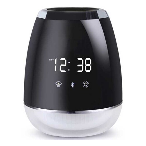 Difusor, reloj y smart powerbank con luz de colores y fragancia Df1 - Zeta - Black