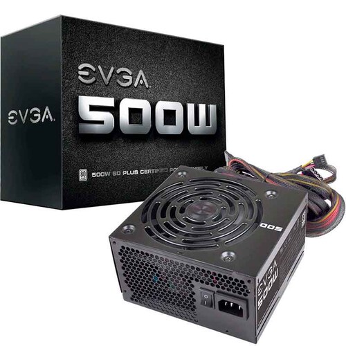 Fuente de Poder PC 500W Gamer EVGA 80 Plus White 100-W1-0500-KR 