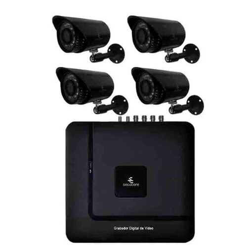 Kit Cctv Circuito Cerrado Vigilancia 720p 4 Camaras Bullet