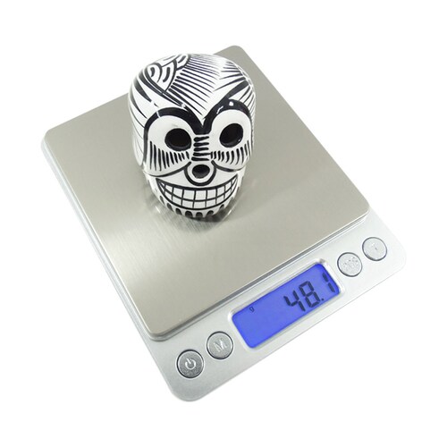 Bascula Multiusos Gramera 2 Kg Digital Plata Cromada Obi 
