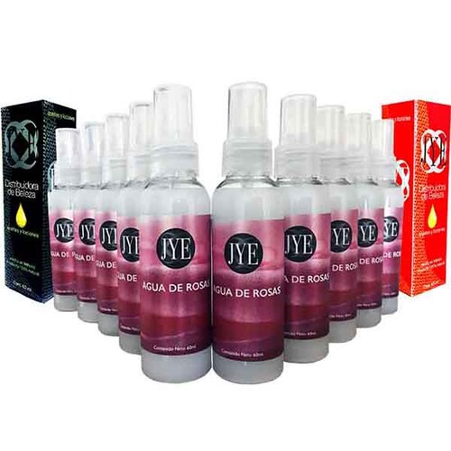 10 Botellas Jye De Agua De Rosas 60ml PRECIO MAYOREO
