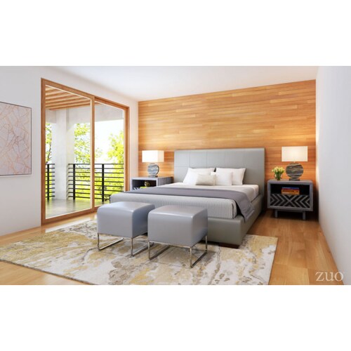 Cama Modelo Amelie Queen Size Gray Gris - Kessa