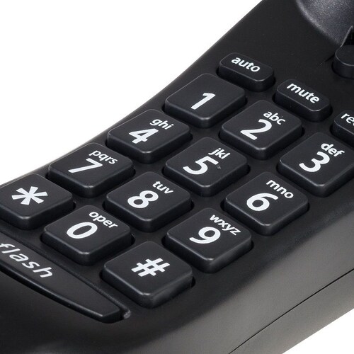 Telefono Tipo Gondola Negro Identificador de Llamadas Steren