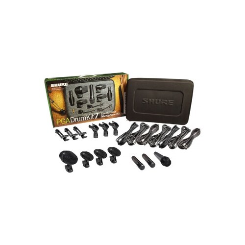 Kit micrófonos p/ batería Shure PGADRUMKIT7 Cables y estuche