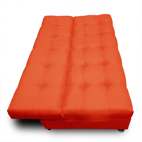 Sofa cama Alex Curri Naranja Maderian //  ENTREGA A CDMX Y ZONA METROPOLITANA.