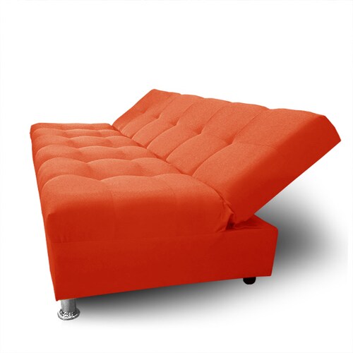 Sofa cama Alex Curri Naranja Maderian //  ENTREGA A CDMX Y ZONA METROPOLITANA.