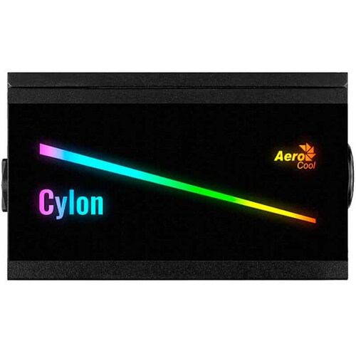 Fuente de poder Gamer AEROCOOL Cylon RGB 600W 80 Plus BRONZE 