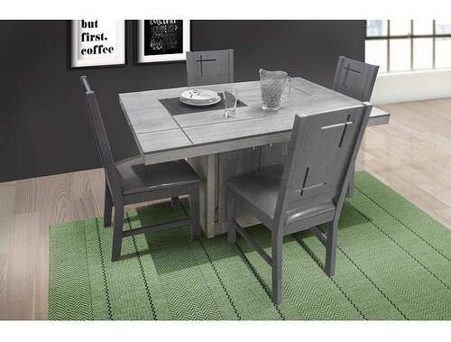 Antecomedor Eto 4 Sillas Gris - Kessa