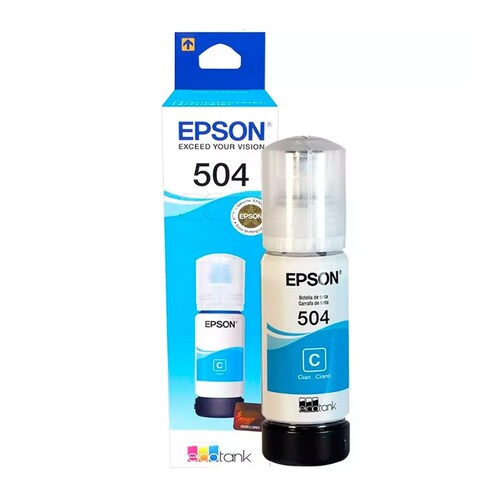Tinta Epson T504 Cyan Ecofit L4150 L4160 L6161 L6171.