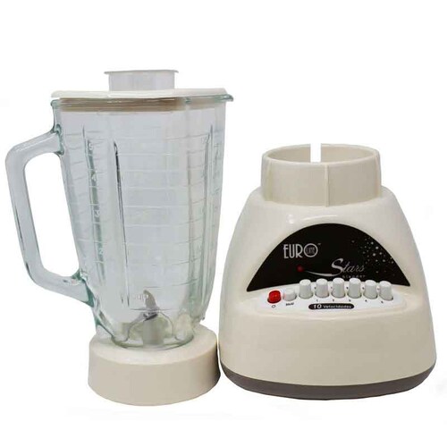 Licuadora 10 Velocidades Vaso de Vidrio Beige Eurostars EuroLine 7501154520855