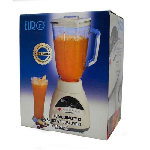 Licuadora 10 Velocidades Vaso de Vidrio Beige Eurostars EuroLine 7501154520855