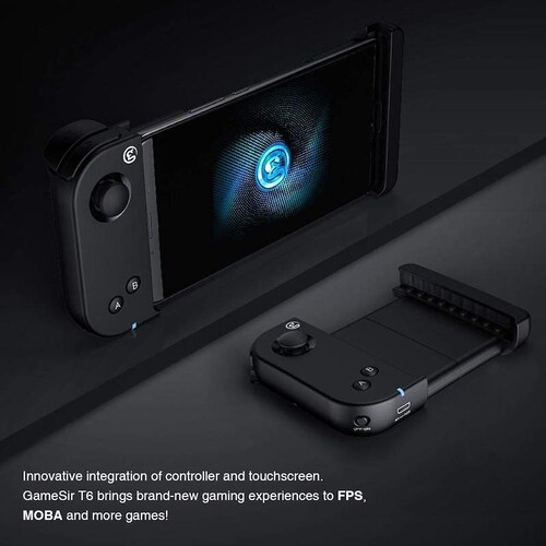 Gamepad GameSir T6 con Joystick 4 Botones Apagado Automático Grip Ajustable Especial para Juegos 