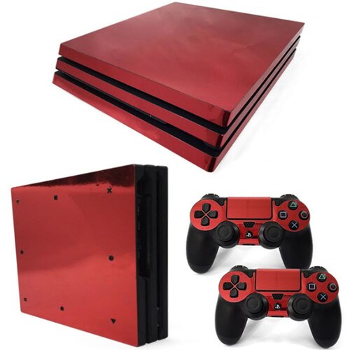 Ps4 Pro Skin Estampa Pegatina Para Playstation 4 Pro Rojo
