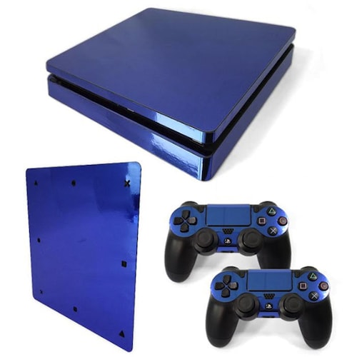 Ps4 Slim Skin Estampa Pegatina Para Playstation 4 Slim Azul