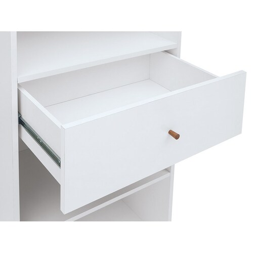 Comoda Hocker Blanco Y Nogal - Kessa