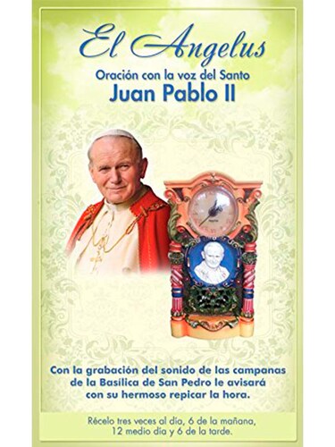 Reloj Santo Papa Juan Pablo ll Con Voz Original Del Papa Diciendo El Angelus
