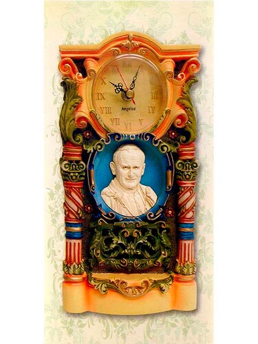 Reloj Santo Papa Juan Pablo ll Con Voz Original Del Papa Diciendo El Angelus