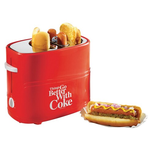 Máquina Tostadora De Hot Dogs Nostalgia HDT600COKE Temporizador Coca Cola Roja