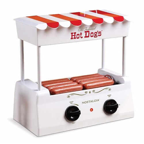 Máquina De Hot Dogs Nostalgia HDR565 Rodillos Giratorios Vintage