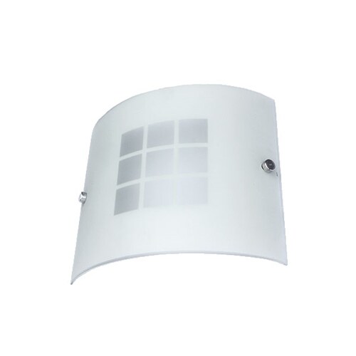 Lámpara Pared Arbotante Vidrio Mate Decorado Cuadros Maxxi.