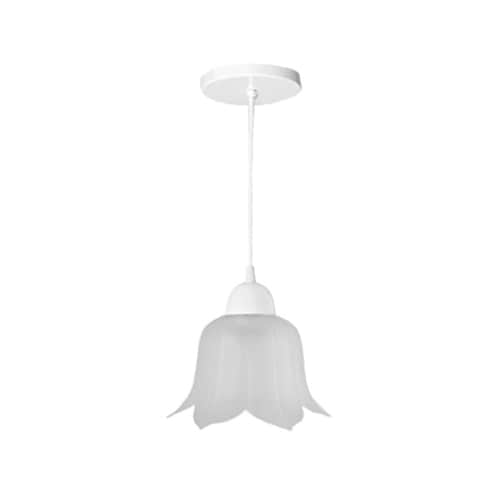 Lampara Candil Techo Flor Vidrio Mate Interior Maxxi.