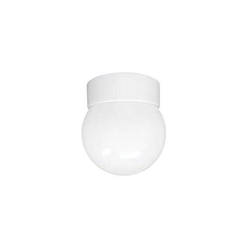 Lampara Plafon Biselada Blanco 15cm Vidrio Opalino Maxxi.
