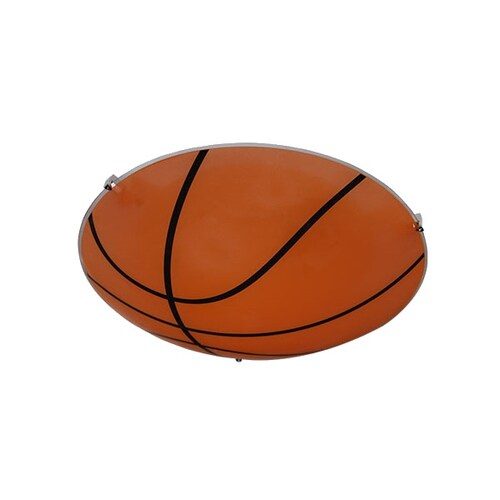 Lámpara Techo Decorativa Balón Basquetbol Niños Vidrio Maxxi.