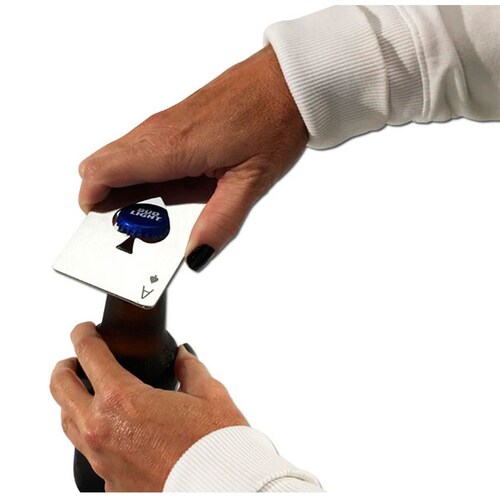Destapador de Acero en Forma de Tarjeta As Naipe