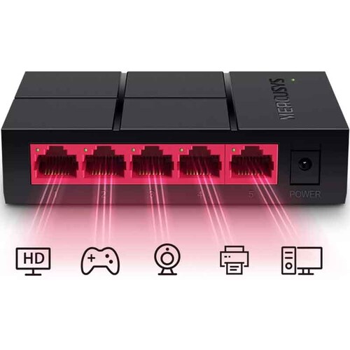 Switch MERCUSYS MS105G Mini Gigabit 5 Puertos RJ45 10/100/1000Mbps 