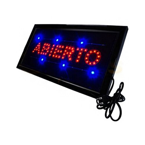 Letrero Luminoso ABIERTO Para Interiores Y Exteriores Sorprendente con Leds Ultrabrillantes