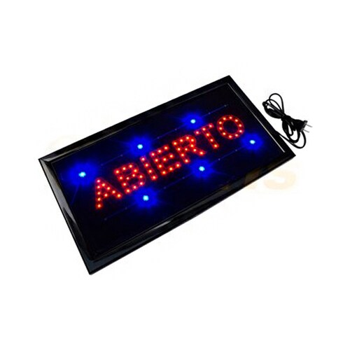 Letrero Luminoso ABIERTO Para Interiores Y Exteriores Sorprendente con Leds Ultrabrillantes