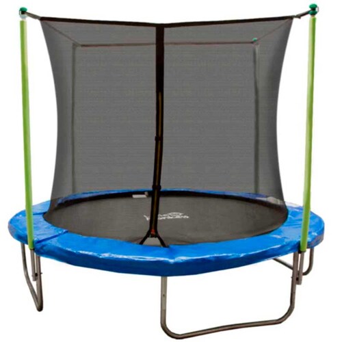 Trampolin 24 Mts Brincolin 8 ft Uso Rudo Tumbling Color Azul Infantil con Red